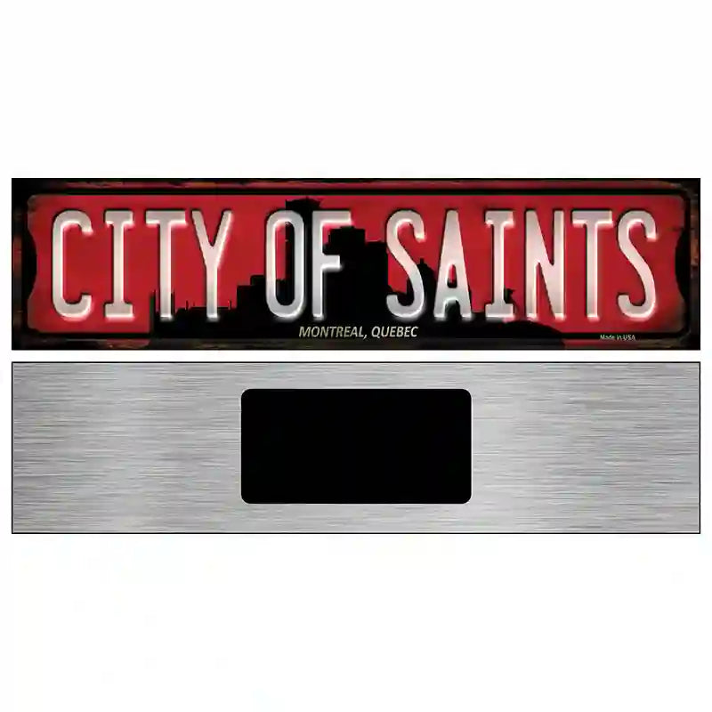 Montreal Quebec The City of Saints Novelty Metal Street Sign 6" x 1.5" (KM)