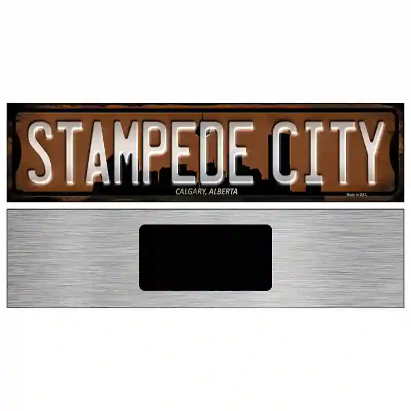 Calgary Alberta Stampede City Novelty Metal Street Sign 6" x 1.5" (KM)