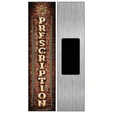 Prescription Vertical Bulb Lettering Novelty Metal Street Sign 6" x 1.5" (KM)