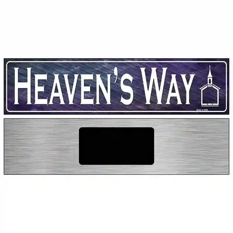 Heavens Way Novelty Metal Street Sign 6" x 1.5" (KM)