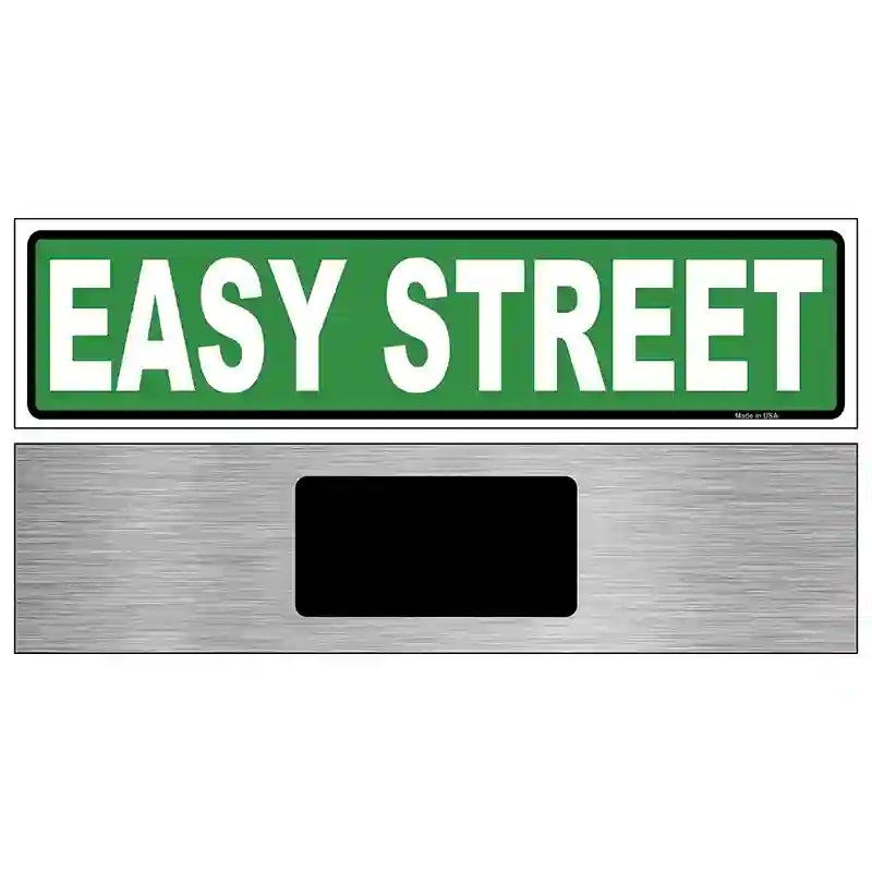 Easy Street Novelty Metal Street Sign 6" x 1.5" (KM)