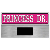 Princess Dr. Novelty Metal Street Sign 6" x 1.5" (KM)