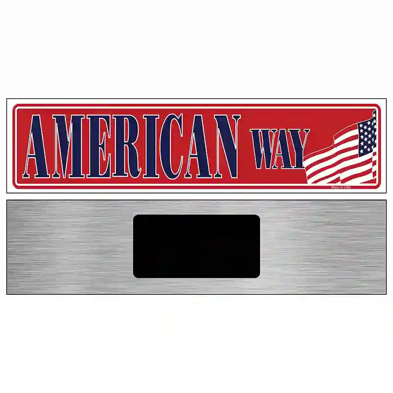 American Way Novelty Metal Street Sign 6" x 1.5" (KM)