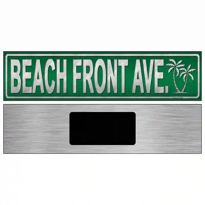 Beach Front Ave Novelty Metal Street Sign 6" x 1.5" (KM)