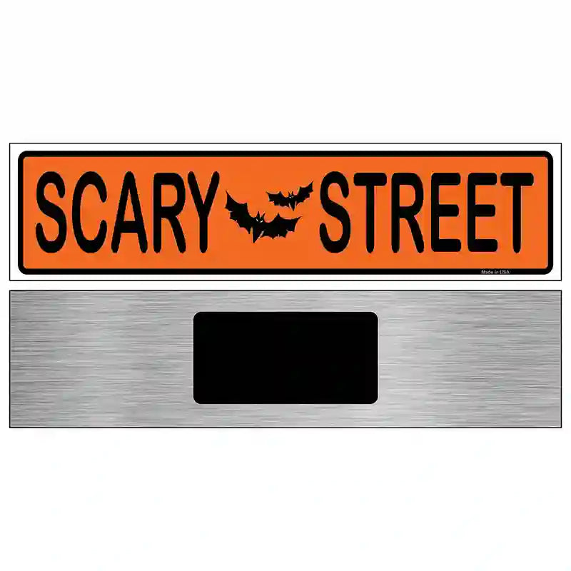 Scary Street Novelty Metal Street Sign 6" x 1.5" (KM)