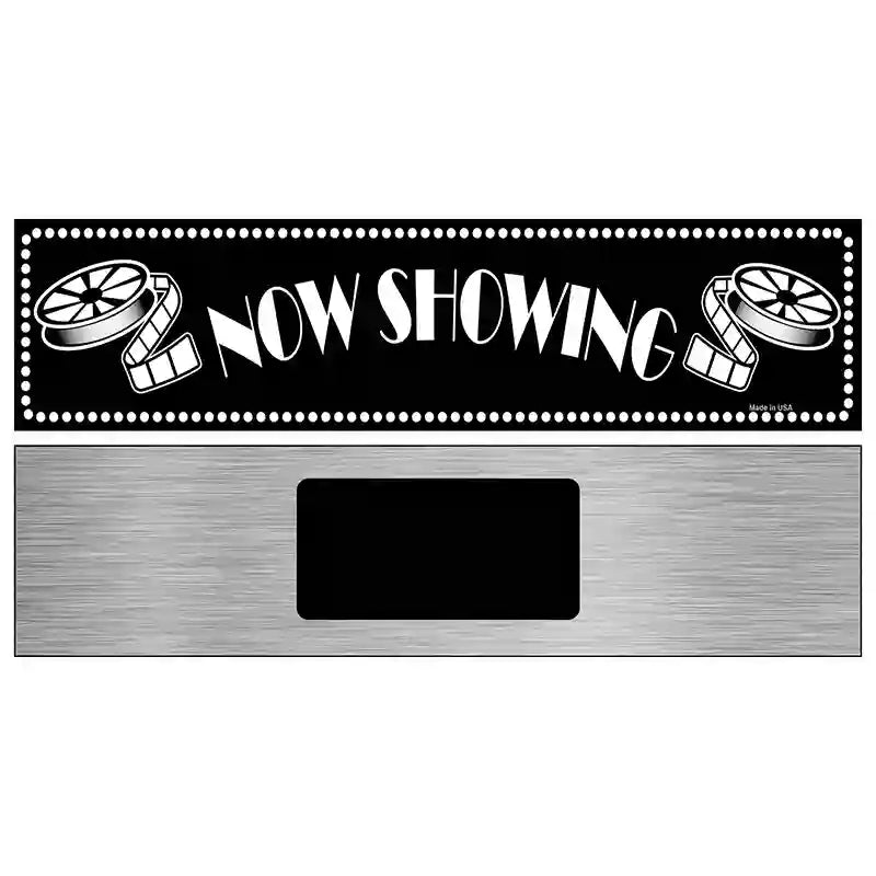 Now Showing Home Theater Novelty Metal Street Sign 6" x 1.5" (KM)