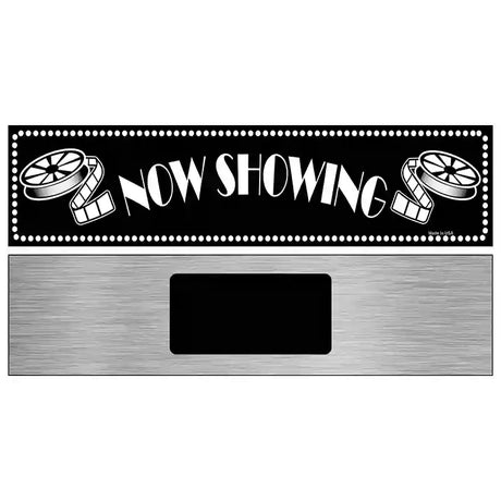 Now Showing Home Theater Novelty Metal Street Sign 6" x 1.5" (KM)