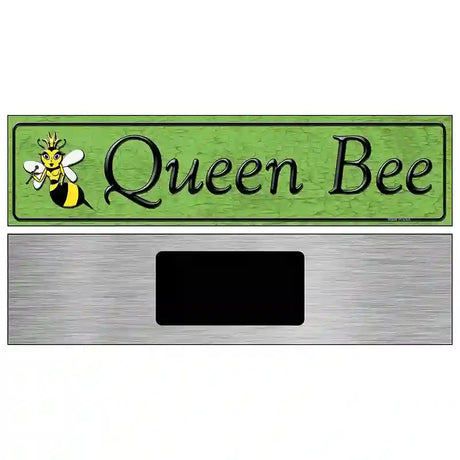 Queen Bee Green Novelty Metal Street Sign 6" x 1.5" (KM)