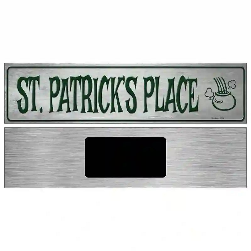 St Patricks Place Novelty Metal Street Sign 6" x 1.5" (KM)