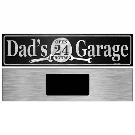 Dads Garage Novelty Metal Street Sign 6" x 1.5" (KM)