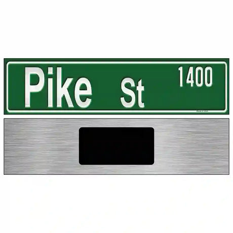 Pike St 1400 Novelty Metal Street Sign 6" x 1.5" (KM)