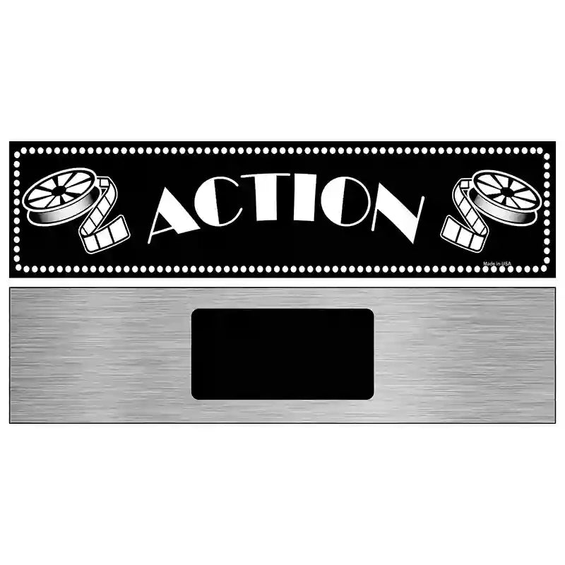 Action Home Theater Novelty Metal Street Sign 6" x 1.5" (KM)