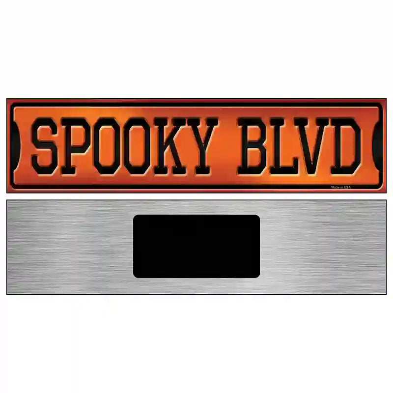 Spooky Blvd Novelty Metal Street Sign 6" x 1.5" (KM)