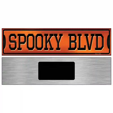 Spooky Blvd Novelty Metal Street Sign 6" x 1.5" (KM)