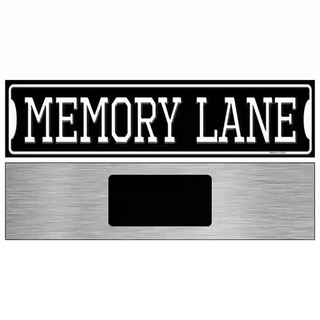 Memory Lane Novelty Metal Street Sign 6" x 1.5" (KM)