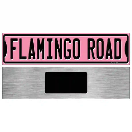 Flamingo Road Novelty Metal Street Sign 6" x 1.5" (KM)