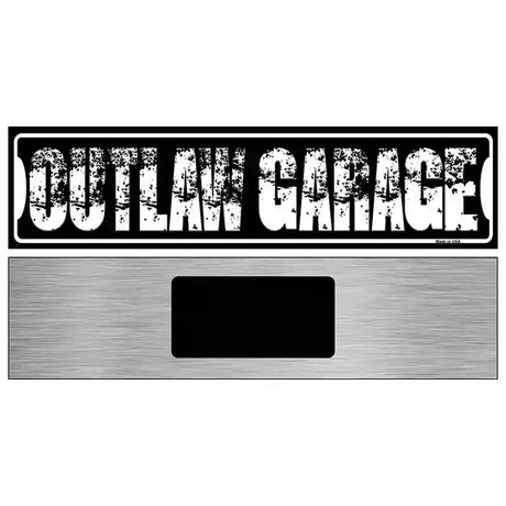 Outlaw Garage Novelty Metal Street Sign 6" x 1.5" (KM)