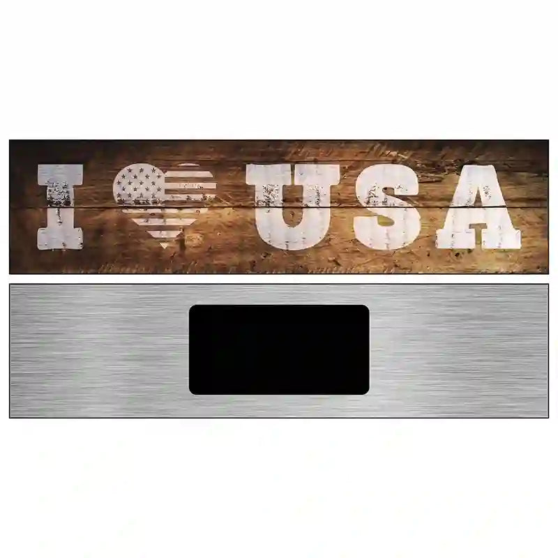 I Love USA Novelty Metal Street Sign 6" x 1.5" (KM)