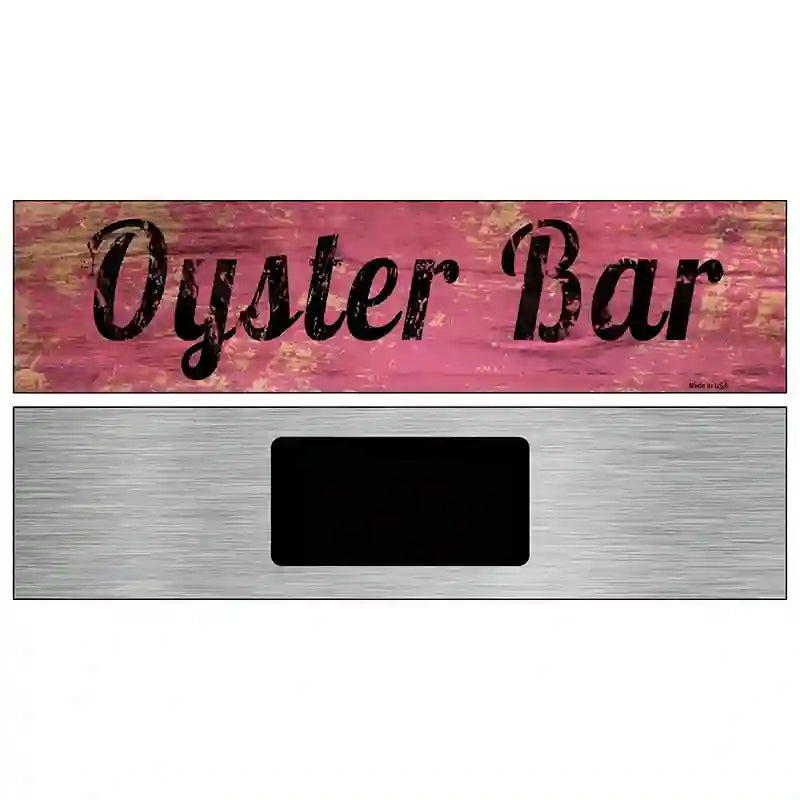 Oyster Bar Novelty Metal Street Sign 6" x 1.5" (KM)