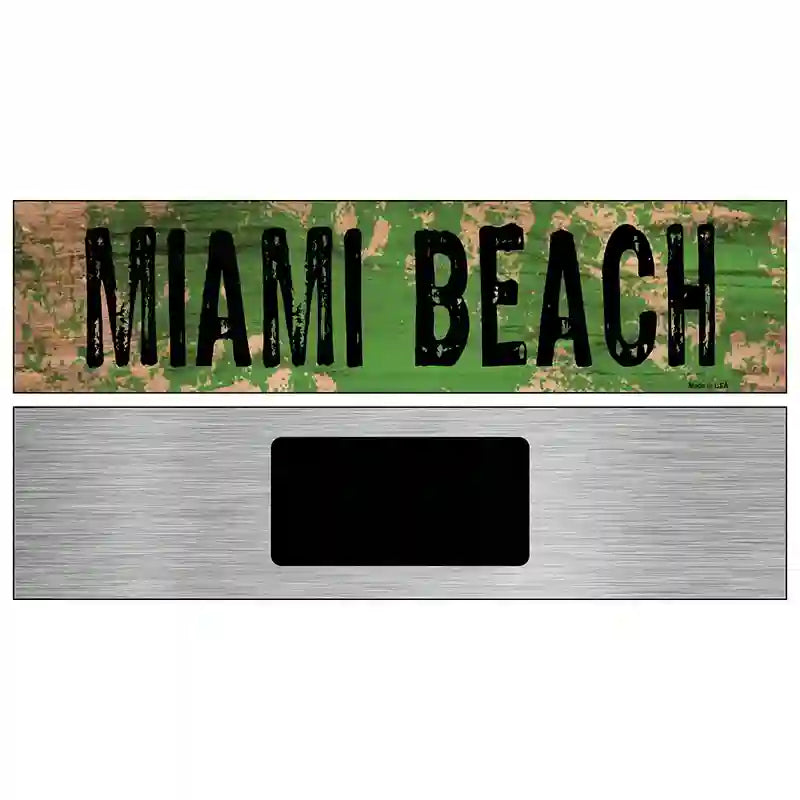 Miami Beach Novelty Metal Street Sign 6" x 1.5" (KM)