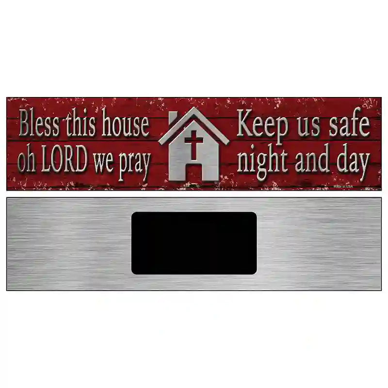 Bless This House Novelty Metal Street Sign 6" x 1.5" (KM)