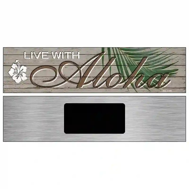 Live With Aloha Novelty Metal Street Sign 6" x 1.5" (KM)