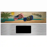 Idaho Flag and US Flag Novelty Metal Street Sign 6" x 1.5" (KM)