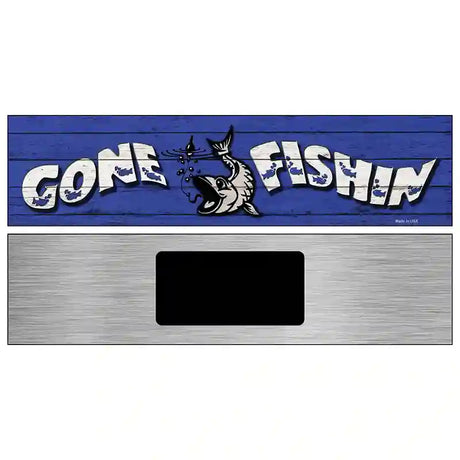 Gone Fishin Novelty Metal Street Sign 6" x 1.5" (KM)