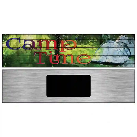 Camp Time Novelty Metal Street Sign 6" x 1.5" (KM)