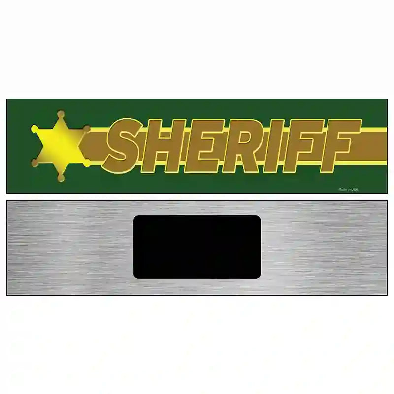 Sheriff Thin Brown Line Novelty Metal Street Sign 6" x 1.5" (KM)