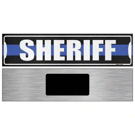 Sheriff Blue Line Novelty Metal Street Sign 6" x 1.5" (KM)