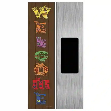 Welcome Floral Novelty Metal Street Sign 6" x 1.5" (KM)