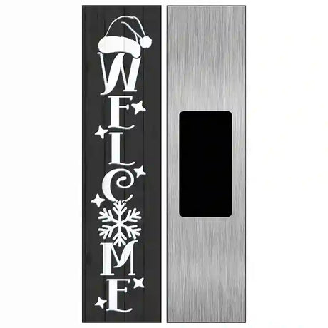 Welcome Hat Black Novelty Metal Street Sign 6" x 1.5" (KM)