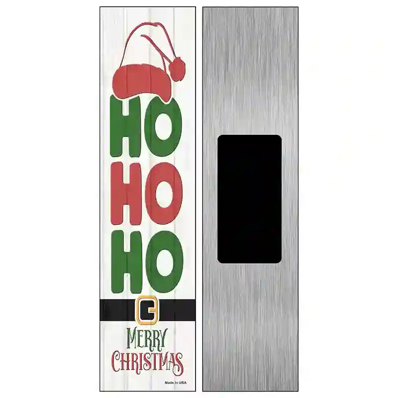 Ho Ho Ho White Novelty Metal Street Sign 6" x 1.5" (KM)