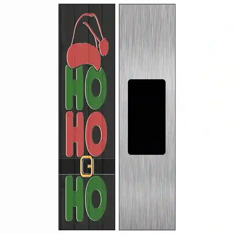 Ho Ho Ho Black Novelty Metal Street Sign 6" x 1.5" (KM)