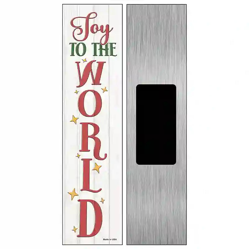 Joy To The World White Novelty Metal Street Sign 6" x 1.5" (KM)