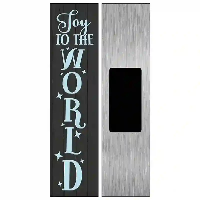 Joy To The World Black Novelty Metal Street Sign 6" x 1.5" (KM)