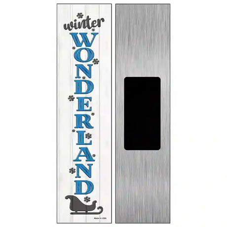 Winter Wonderland White Novelty Metal Street Sign 6" x 1.5" (KM)