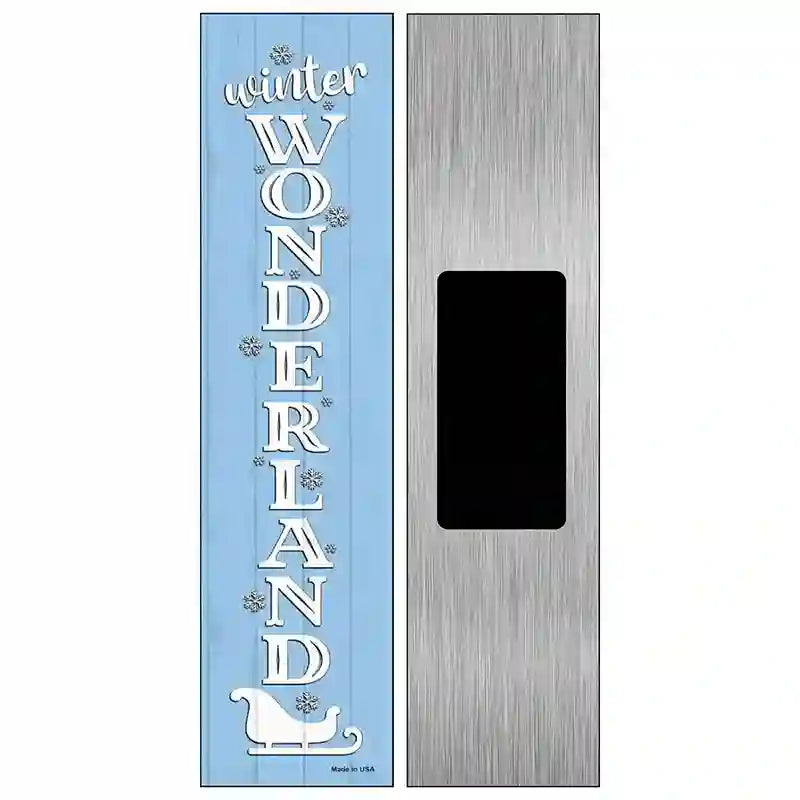 Winter Wonderland Blue Novelty Metal Street Sign 6" x 1.5" (KM)