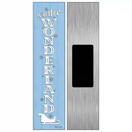 Winter Wonderland Blue Novelty Metal Street Sign 6" x 1.5" (KM)