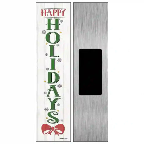 Happy Holidays White Novelty Metal Street Sign 6" x 1.5" (KM)