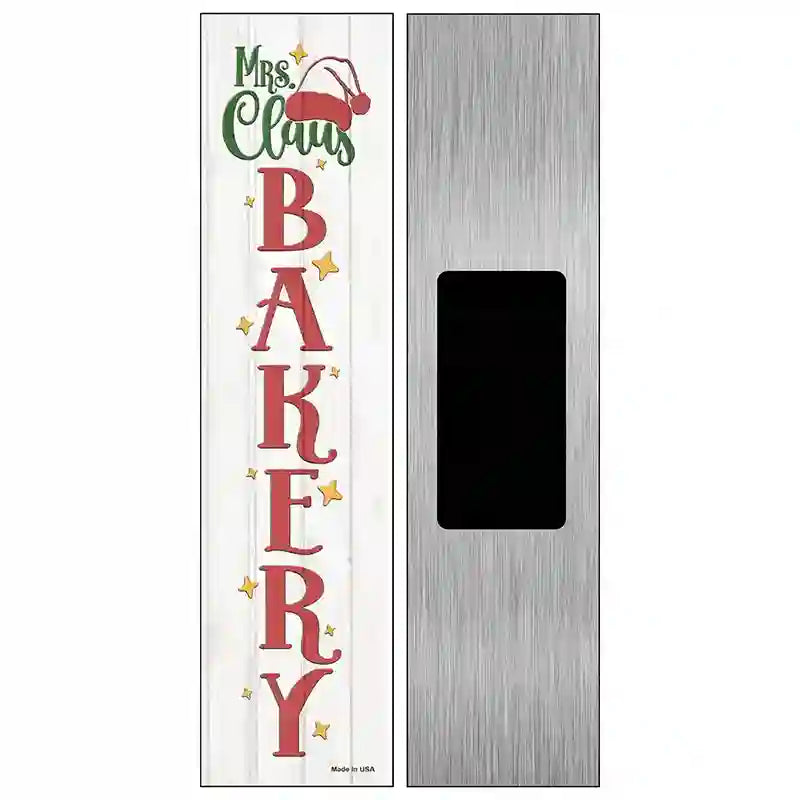 Mrs Claus Bakery White Novelty Metal Street Sign 6" x 1.5" (KM)