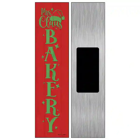 Mrs Claus Bakery Red Novelty Metal Street Sign 6" x 1.5" (KM)