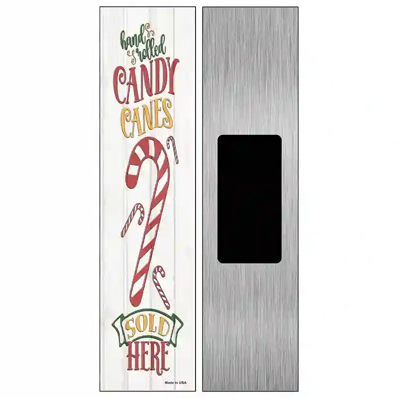 Candy Canes Sold Here White Novelty Metal Street Sign 6" x 1.5" (KM)