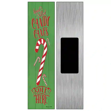 Candy Canes Sold Here Green Novelty Metal Street Sign 6" x 1.5" (KM)