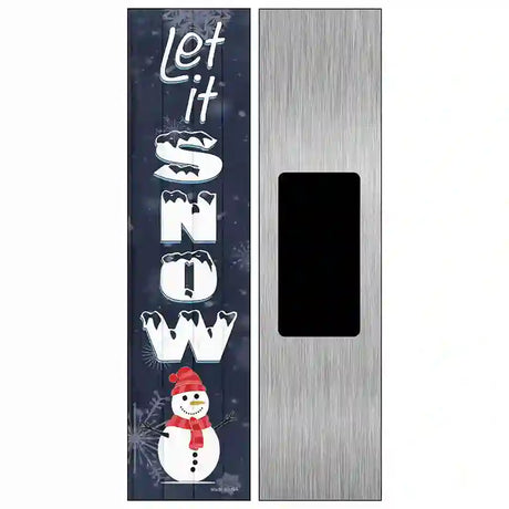 Let It Snow Snowman Novelty Metal Street Sign 6" x 1.5" (KM)