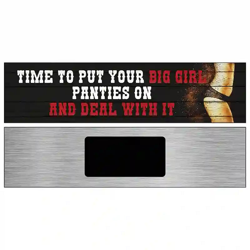 Big Girl Panties And Deal Novelty Metal Street Sign 6" x 1.5" (KM)