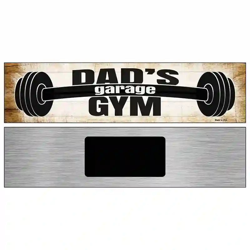 Dads Gym Novelty Metal Street Sign 6" x 1.5" (KM)