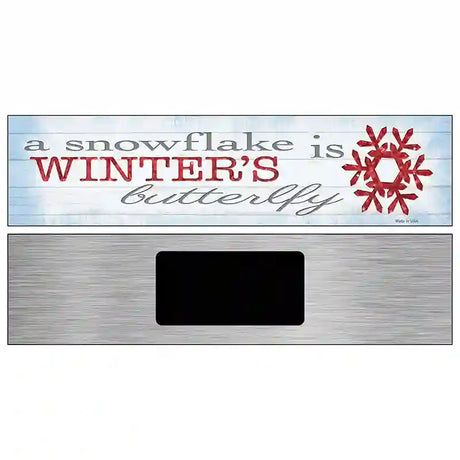 Winters Butterfly Novelty Metal Street Sign 6" x 1.5" (KM)