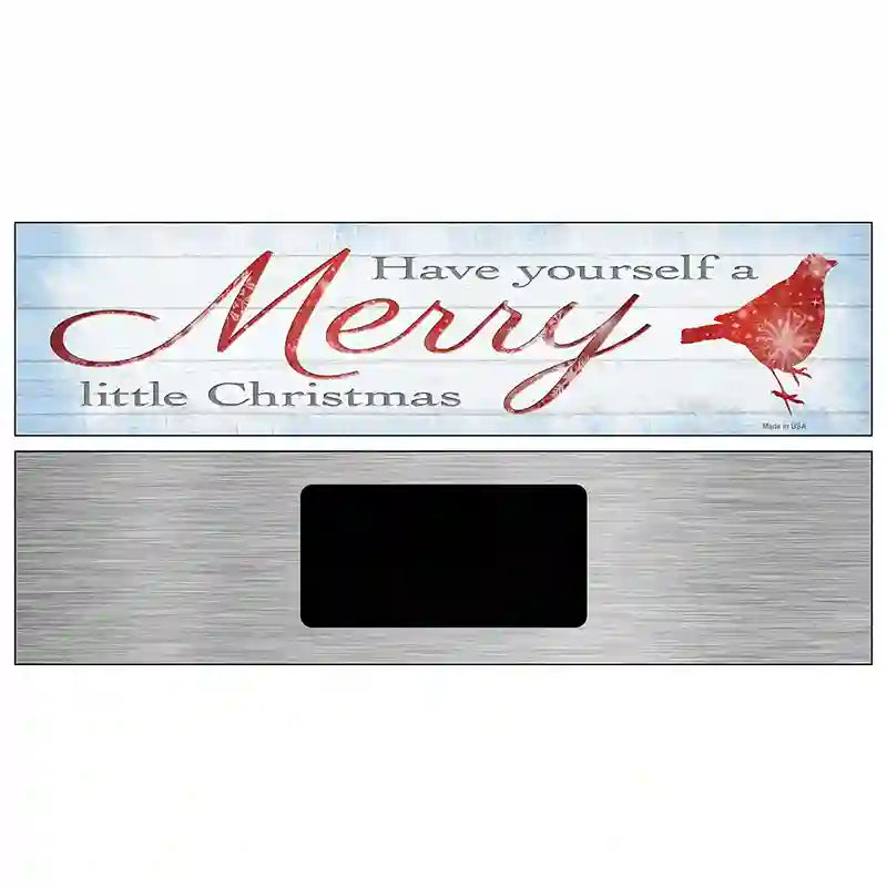 Merry Little Christmas Novelty Metal Street Sign 6" x 1.5" (KM)